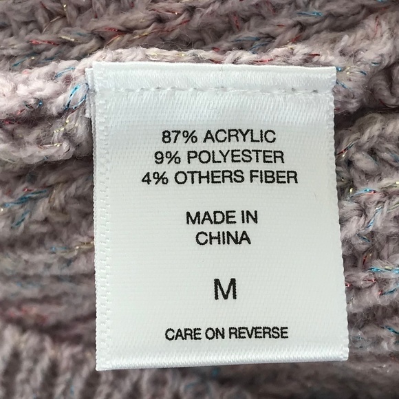 9.  New York & Co Lilac Sweater Top Size M NWT - Picture 7 of 8